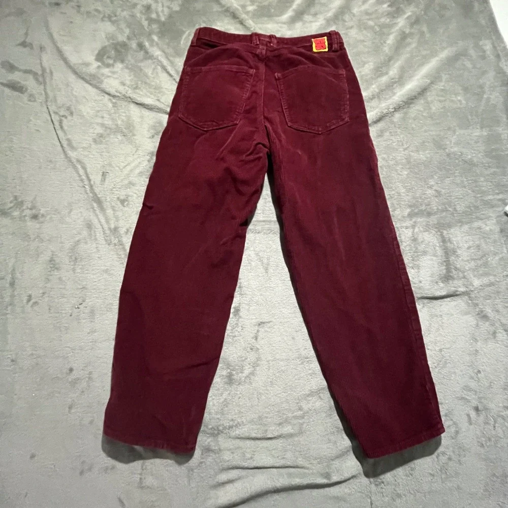 Empyre Corduroy Pants Mens 30 Burgundy Relaxed Fit Wide Leg Skate Trousers